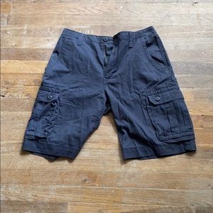Gray cargo shorts